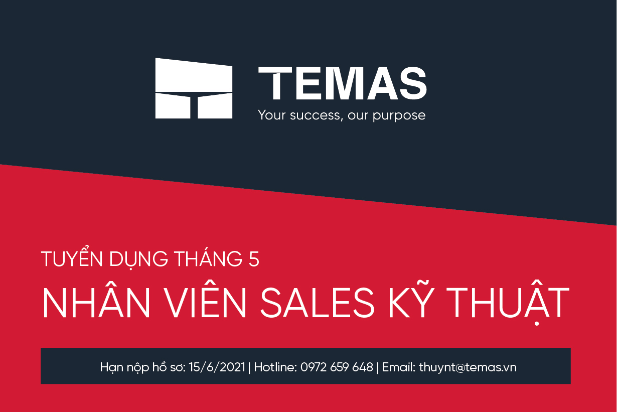 Tuyển dụng Sales kỹ thuật - Hà Nội và HCM (Đã hết hạn)